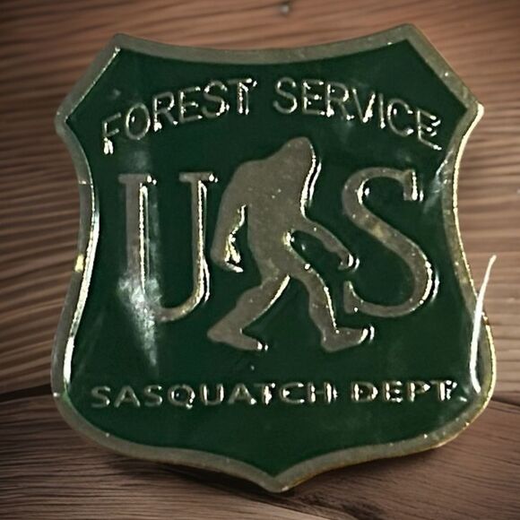 BIGFOOT US Forest Service Sasquatch Department Badge or Pin -NIP - Picture 2 of 4